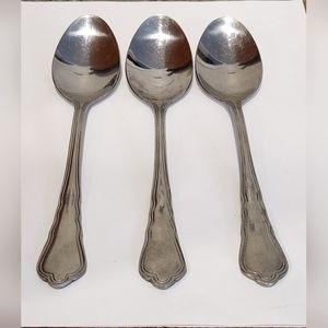 3 VINTAGE CHOPIN 18/0 STAINLESS SERVING SPOONS